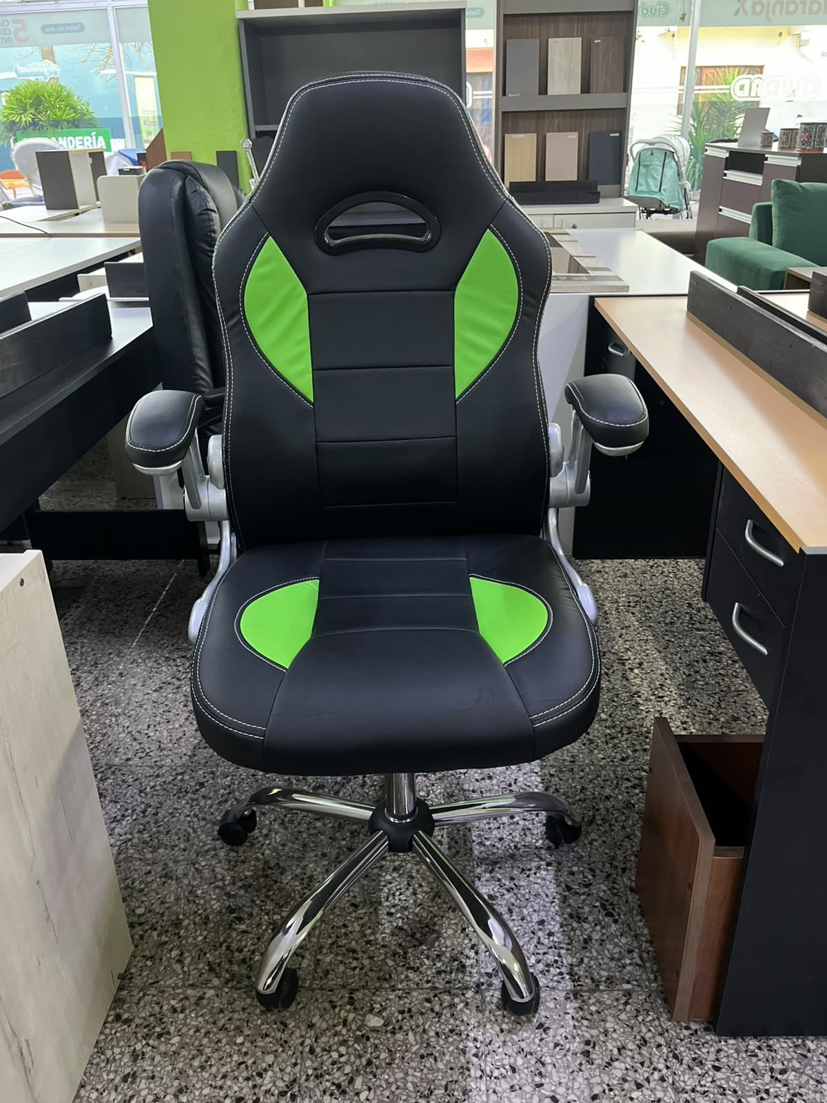 Silla Gamer Negra Y Verde