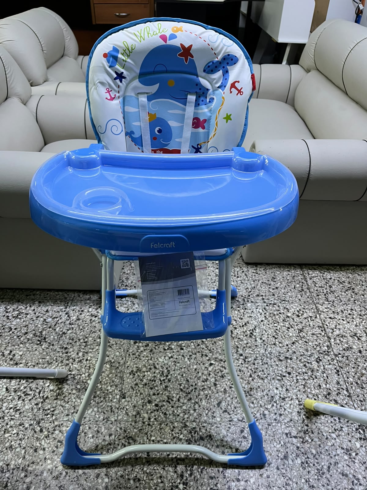Silla Alta De Beb├® Azul