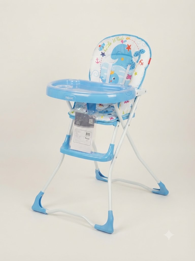 Silla Alta De Beb├® Azul
